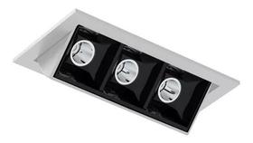 Spot Embutir Picco Triplo Interlight 7w 2700k 4582 ab s Branco Preto