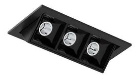 Spot Embutir Picco Triplo Orientável Interlight 4582ab Preto