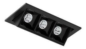 Spot Embutir Picco Triplo Orientável Interlight 4582ab Preto