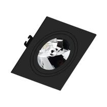 Spot Embutir Preto AR70 Base GU10 Bivolt Save Energy