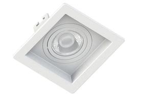 Spot Embutir Quadrado Branco ABS Recuado P/ 1xMR11 Save