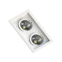 Spot Embutir Quadrado Branco ABS Recuado P/ 2xAR70 Dicroica Spot Embutir Quadrado Branco ABS Recuado P/ 2xAR70 Dicroica