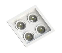 Spot Embutir Quadrado Branco ABS Recuado P/ 4xMR16 Dicroica Spot Embutir Quadrado Branco ABS Recuado P/ 4xMR16 Dicroica