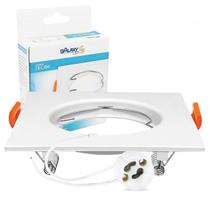 Spot Embutir Quadrado Fixo Branco C/ Soquete Gu10