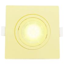 Spot Embutir Quadrado MR16 GU10 10cm Amarelo Spot Embutir Quadrado MR16 GU10 10cm Amarelo