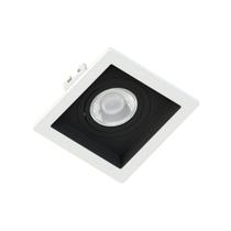 Spot Embutir Quadrado Preto ABS Recuado Branco P/ 1xMR11 Spot Embutir Quadrado Preto ABS Recuado Branco P/ 1xMR11