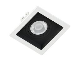 Spot Embutir Quadrado Preto ABS Recuado Branco P/ 1xPar20 Spot Embutir Quadrado Preto ABS Recuado Branco P/ 1xPar20