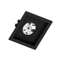 Spot Embutir Quadrado Preto ABS Recuado P/ 1xAr70 Save Spot Embutir Quadrado Preto ABS Recuado P/ 1xAr70 Save