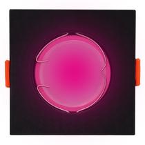 Spot Embutir Quadrado Preto Incluso Lâmp Led Rosa 4W Bivolt Spot Embutir Quadrado Preto Incluso Lâmp Led Rosa 4W Bivolt