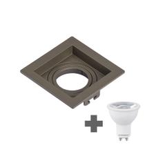 Spot Embutir Quadrado Recuado Dicroica Mr16 Chumbo + Led 4,8w Spot Embutir Quadrado Recuado Dicroica Mr16 Chumbo + Led 4,8w
