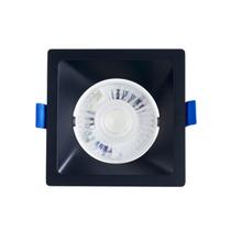 Spot Embutir Quadrado Recuado Preto 9,4cm Led 6W 6500K Bivolt Spot Embutir Quadrado Recuado Preto 9,4cm Led 6W 6500K Bivolt