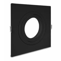 Spot Embutir Quadrado Recuado Preto P/ Lâmpada Mr16 Gu10