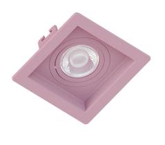 Spot Embutir Quadrado Rosa ABS Recuado P/ 1xMR16 Dicroica Spot Embutir Quadrado Rosa ABS Recuado P/ 1xMR16 Dicroica