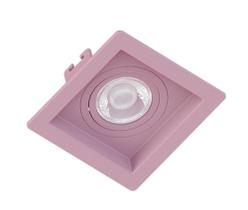 Spot Embutir Quadrado Rosa ABS Recuado P/ 1xPar20 Spot Embutir Quadrado Rosa ABS Recuado P/ 1xPar20