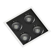 Spot Embutir Quádruplo Par20 Branco/Preto Save Energy