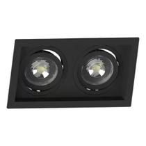 Spot Embutir Recuo Save Energy Duplo AR11 GU10 Preto