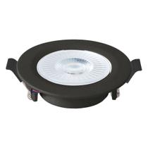 Spot Embutir Redondo ABS+PC 6W Bivolt LED 6.500K Preto Blumenau Preta