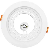 Spot Embutir Redondo Recuado Branco Direcionável Ar70 Gu10