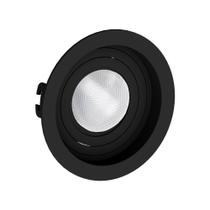 Spot Embutir Redondo Recuado Par20 Preto