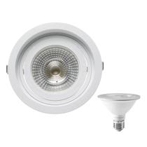Spot Embutir Redondo Recuo PAR30 + 1 Lâmpada LED 10W 6500K E27 Spot Embutir Redondo Recuo PAR30 + 1 Lâmpada LED 10W 6500K E27