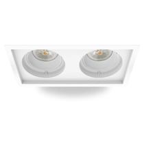 Spot Embutir retangular 2x dicroica MR16 branco recuado