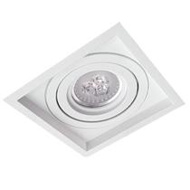 Spot Embutir Teto Quad Recuado Aluminio Micro Borda 1XPAR20