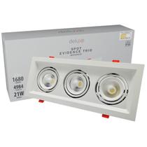 Spot Evidence Trio Branco 21w Cor Ajustavel 3000k A 6500k