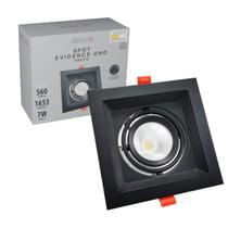 Spot Evidence Uno Preto 7w Cor Ajustavel 3000k A 6500k