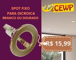 Spot fixo para dicroica branco ou dourado