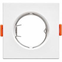Spot lampada dicroica quadrado embutir reto fixo branco galaxy