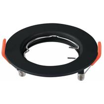 Spot lampada dicroica redondo embutir reto fixo preto galaxy