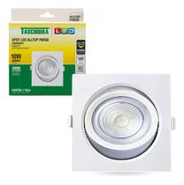 Spot Led 10w Embutir Par 30 Quadrado Bivolt Taschibra 3000K Luz Amarela