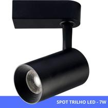 Spot Led 7W Trilho Eletrificado Preto 6.500K Branco Frio