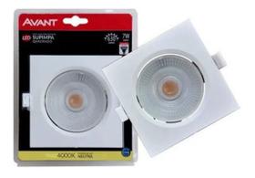 Spot Led Authentic Direcionável de Embutir Avant 7W 4000K Bivolt Luz Neutra - Quadrado