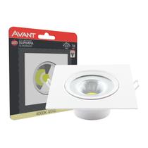 Spot Led Authentic Quadrado Embutir Branco 7W 630 Lumens Branco Neutro 4000K Bivolt- Avant 865070877