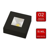 Spot Led Authentic Quadrado Sobrepor Preto 5W 400 Lumens Branco Neutro 4000k Bivolt - Avant 907040875 Spot Led Authentic Quadrado Sobrepor Preto 5W 400 Lumens Branco Neutro 4000k Bivolt - Avant 907040875