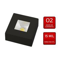 Spot Led Authentic Quadrado Sobrepor Preto 5W 400 Lumens Branco Quente 3000k Bivolt - Avant 907030579 Spot Led Authentic Quadrado Sobrepor Preto 5W 400 Lumens Branco Quente 3000k Bivolt - Avant 907030579
