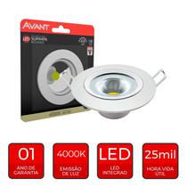 Spot Led Authentic Redondo Embutir Branco 5W 400 Lumens Branco Neutro 4000K Bivolt- Avant 863020874