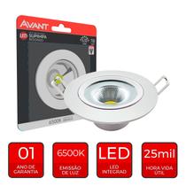 Spot Led Authentic Redondo Embutir Branco 7W 630 Lumens Branco Frio 6500K Bivolt- Avant 863091379