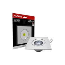Spot led avant supimpa 12w bivolt 6500k br quadrado