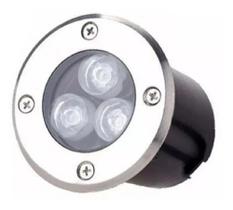 Spot Led Balizador 3w Branca Frio 6500k Blindado Embutir Para Piso Chão 80mm 77mm Spot Led Balizador 3w Branca Frio 6500k Blindado Embutir Para Piso Chão 80mm 77mm