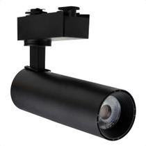 Spot Led Blumenau Up Para Trilho Mr16 15w Preto Bivolt 3000k Quente