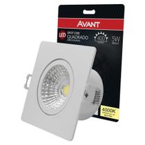Spot Led Cob Quadrado 5W Direcionável Bivolt Avant Branco Neutro