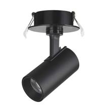 Spot LED de Embutir 7W 3000K Preto Bivolt Foxlux