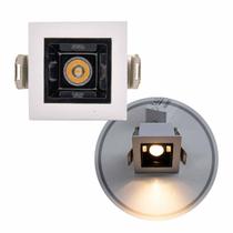 Spot LED de Embutir Calli 2W 3000k Branco e Preto Bella Iluminação ST3221