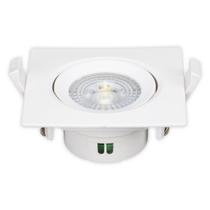 Spot LED de Embutir Quadrado 5W Multivolt Luz Amarela 3000k - SL05Q3