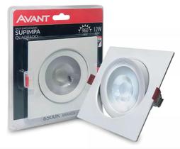 Spot Led de Embutir Quadrado Avant Authentic Supimpa 12W Bivolt 6500 K - Branco Frio