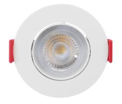 Spot Led de Embutir Redondo Direcionável Branco 3W 3000k Luz Amarela Opus