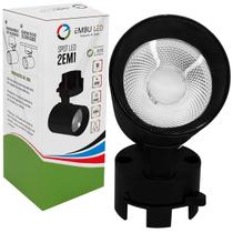 Spot Led De Trilho e Sobrepor Preto 10W Bivolt 3000k Quente Spot Led De Trilho e Sobrepor Preto 10W Bivolt 3000k Quente