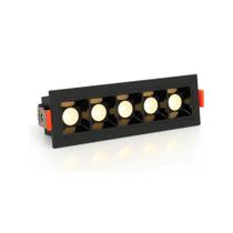 Spot LED DOT LIGHT Embutir 5 Fachos 10W 3000K PT Luminatti Spot LED DOT LIGHT Embutir 5 Fachos 10W 3000K PT Luminatti